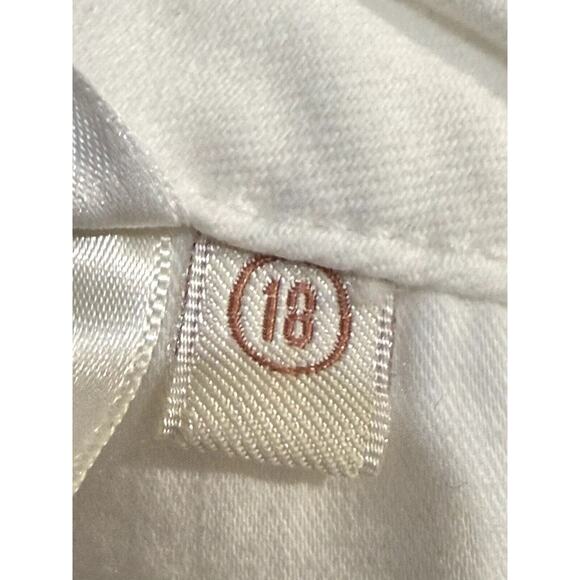 JEN7 by 7 For All Mankind Ankle Straight Jeans Size 16 White enhanceME Slimming - Picture 5 of 5